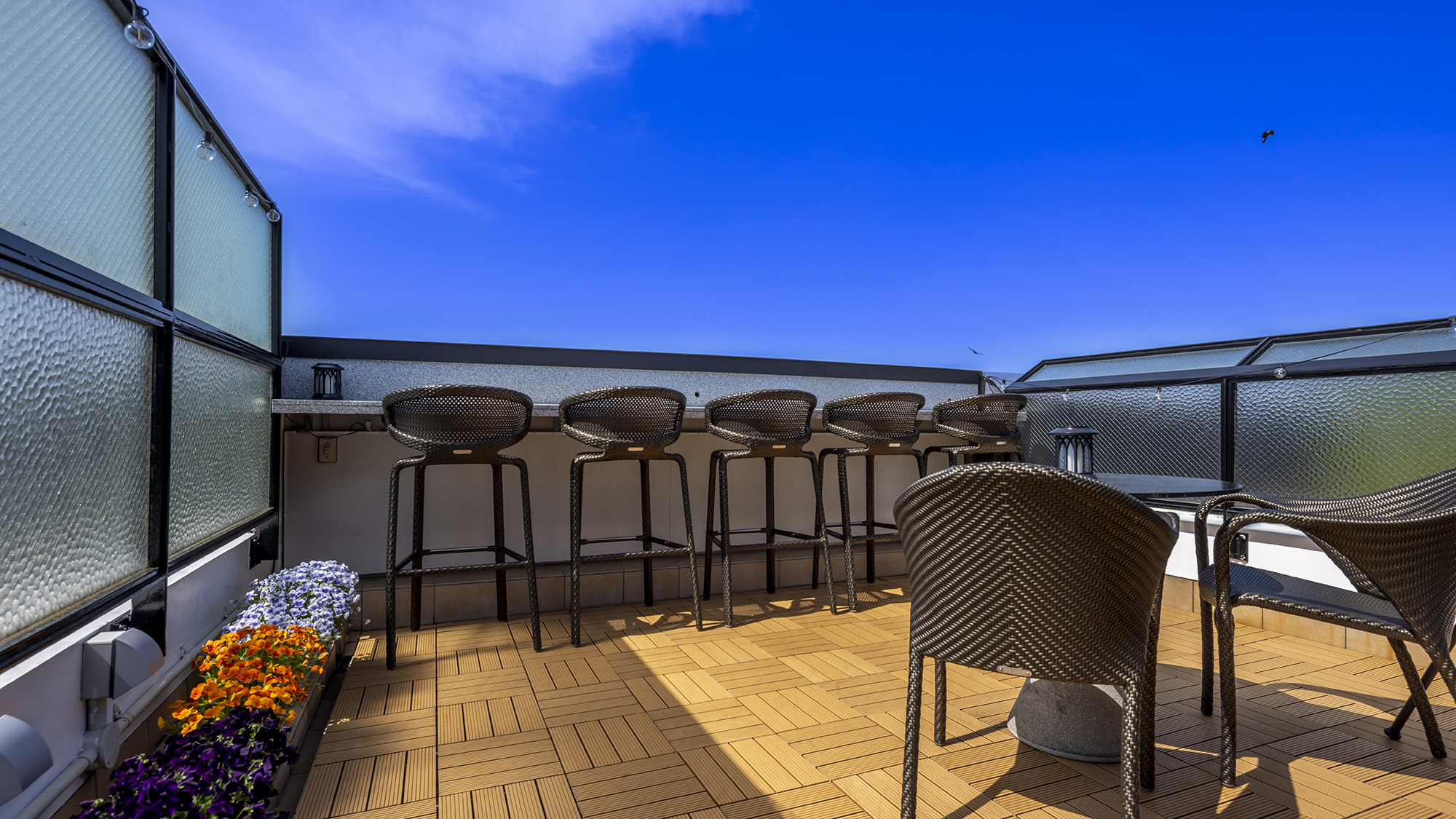 《ルーフトップテラス》24時間いつでもご利用可能。