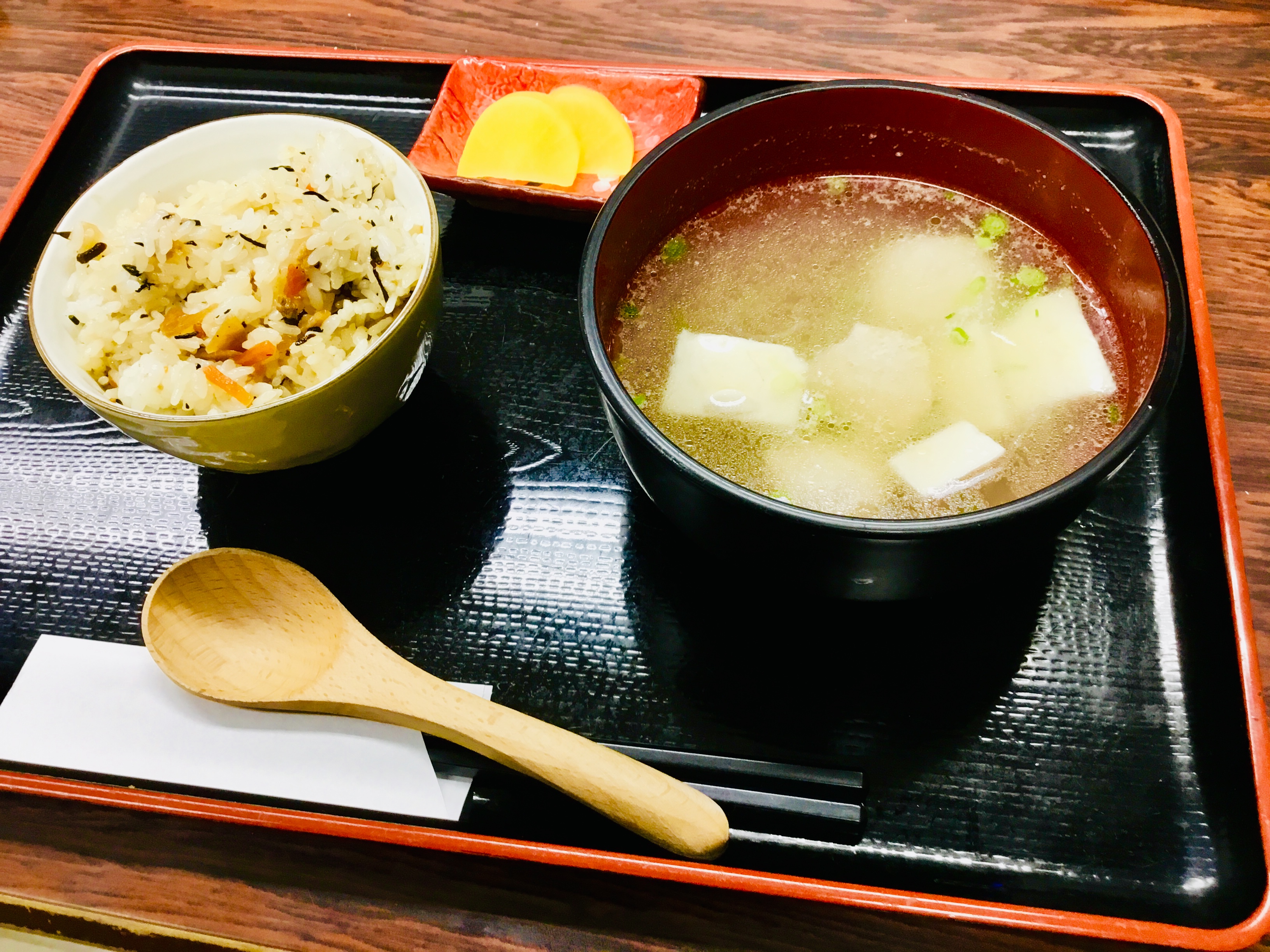 鶏団子と五目御飯