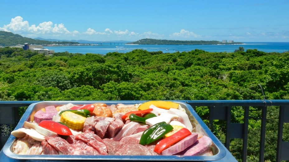 【レンタルBBQ機材・食材付き】屋上で！客室テラスで！手ぶらでバーベキュープラン♪２名様〜【夕食】