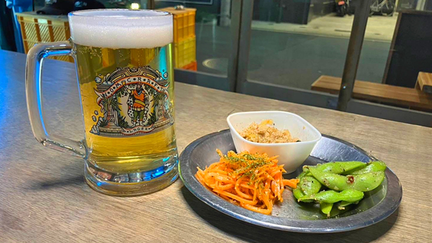 【NOMCRAFT JUSO TAPROOM】クラフトビール＆ミニ前菜3種セット付き