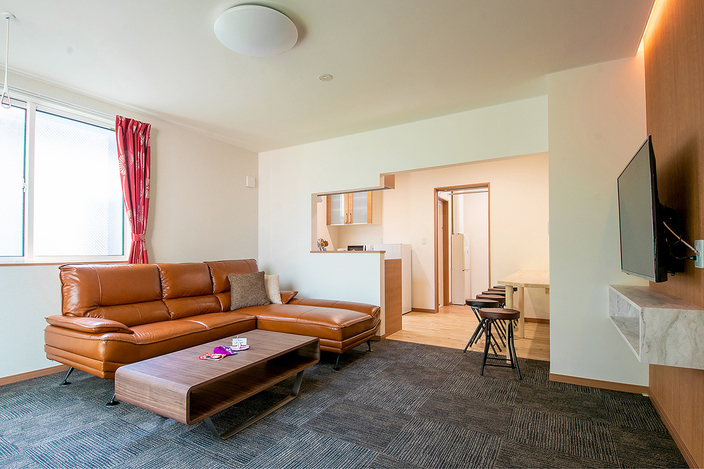 ひろびろ１DK【４６平米・洗濯機・キッチン】