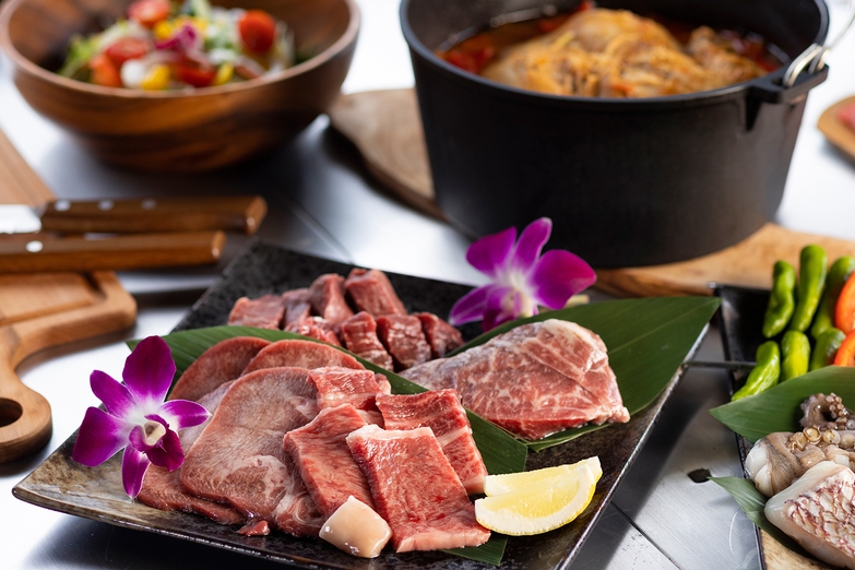 【BBQ】淡路牛や島の食材をプライベートテラスで愉しむグランピングバーベキュー★ガーデンヴィラ