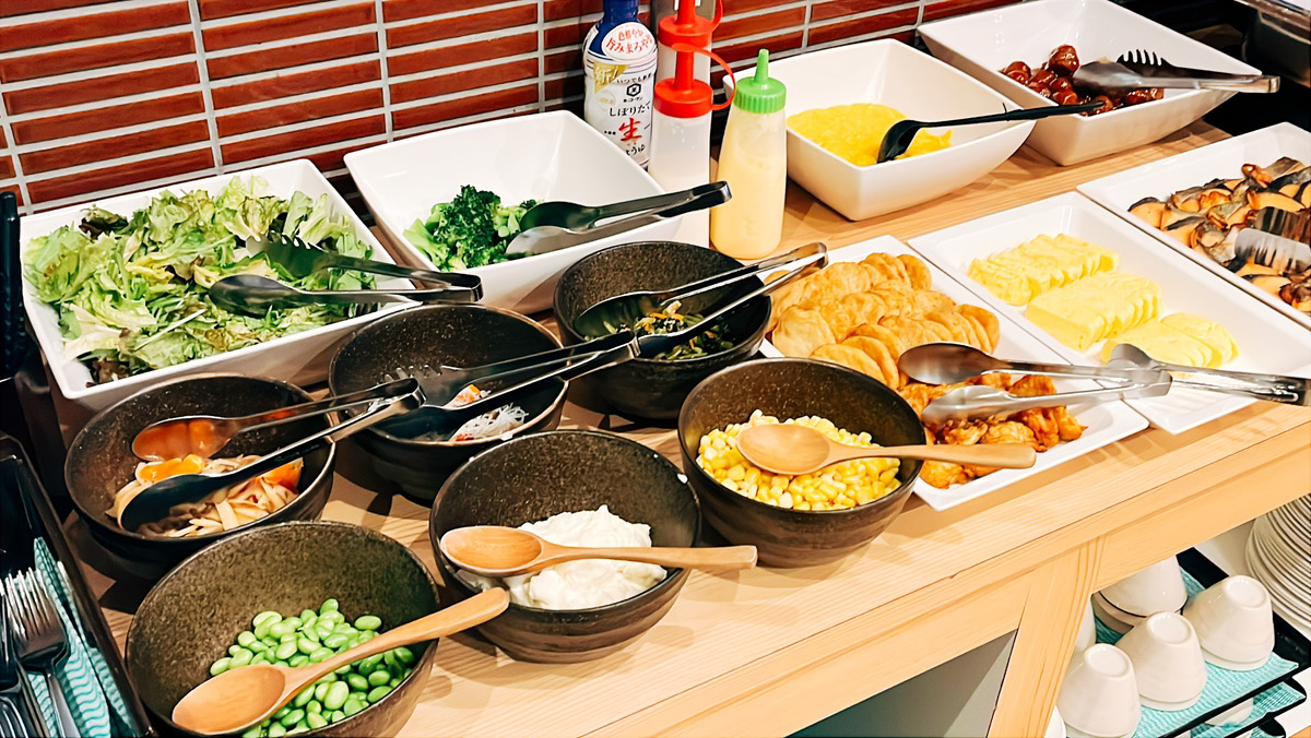 ■朝食ビュッフェ（サラダ・和え物コーナー）※食材は不定期で変わります。