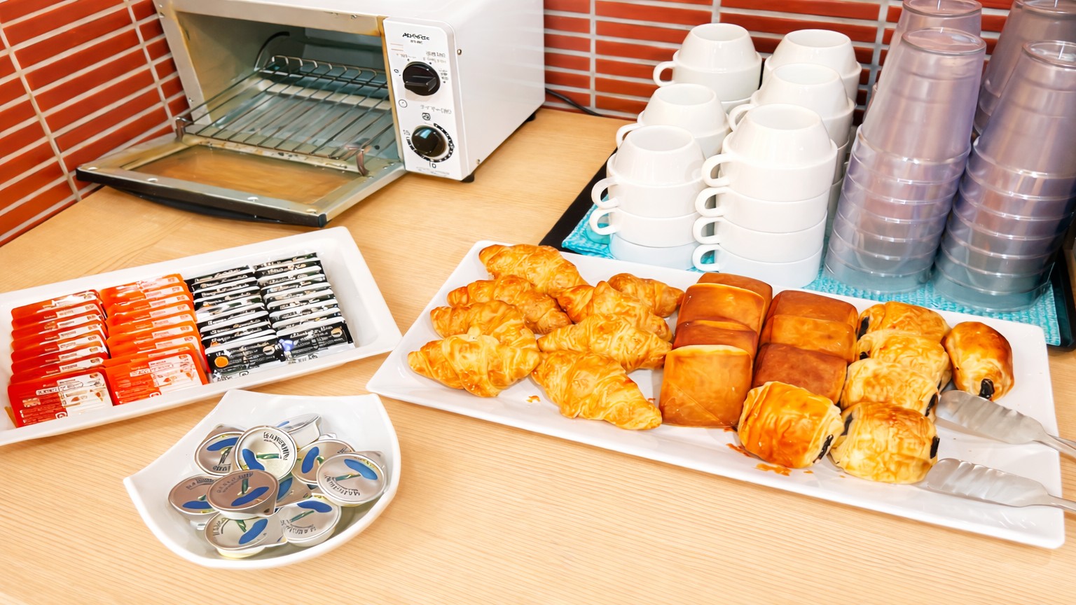 ■朝食ビュッフェ（パンの種類は不定期で入れ替わります。）