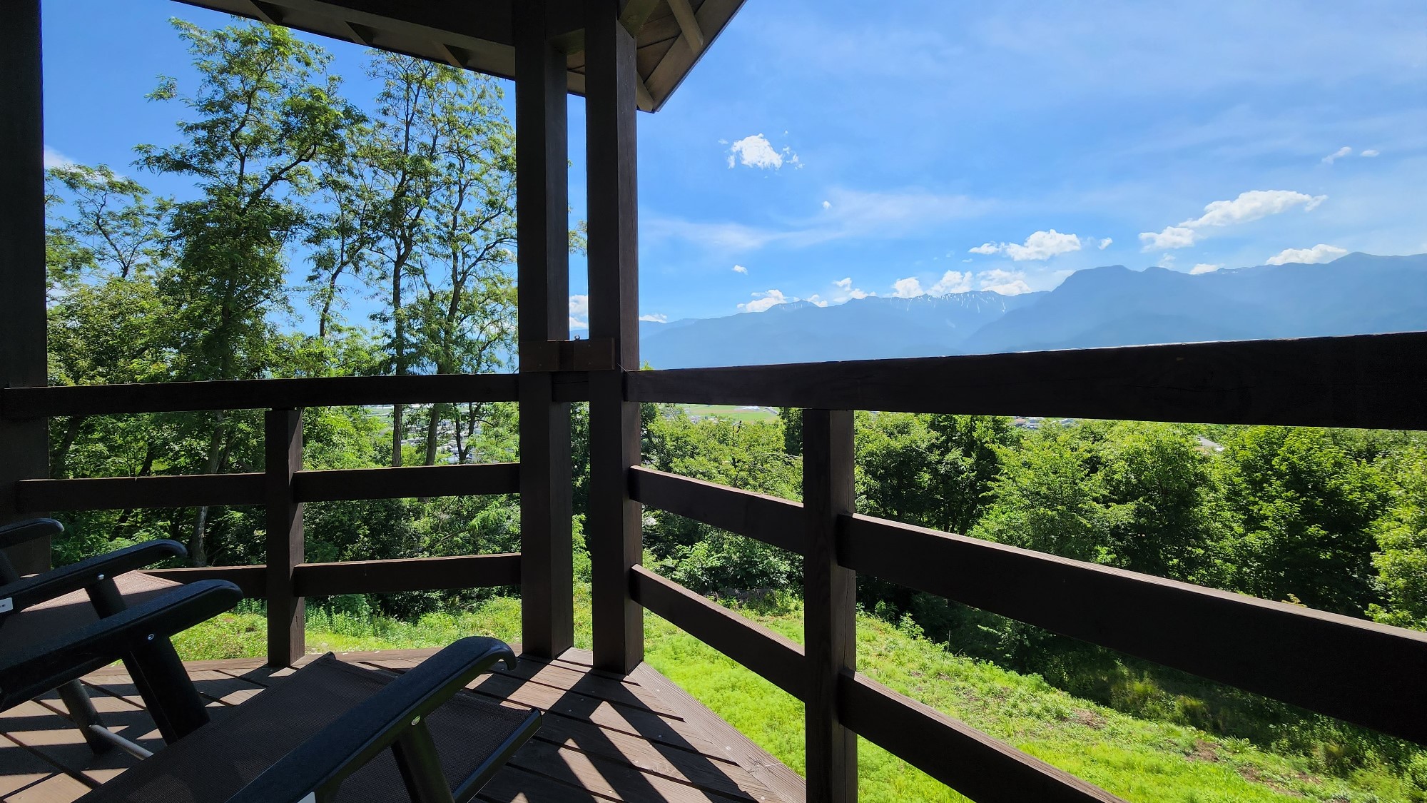 客室のベランダ