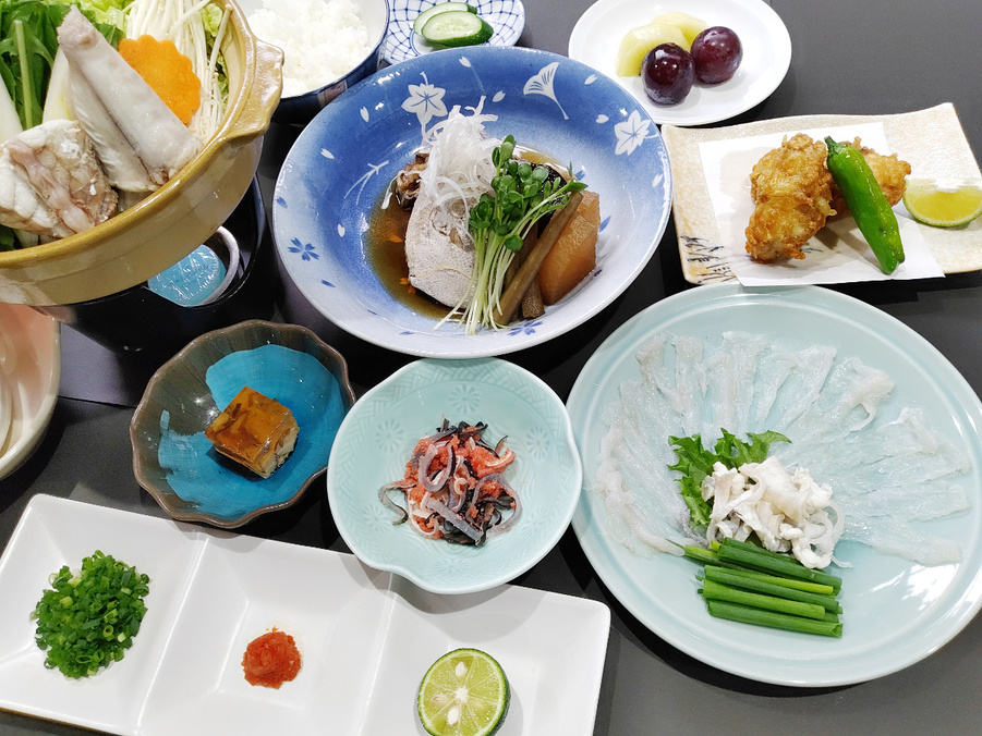 万福の旅！朝食サービス とらふぐ刺身付まんぷく御膳＆幸輝の湯☆サウナ☆外気浴場　天然温泉満喫プラン