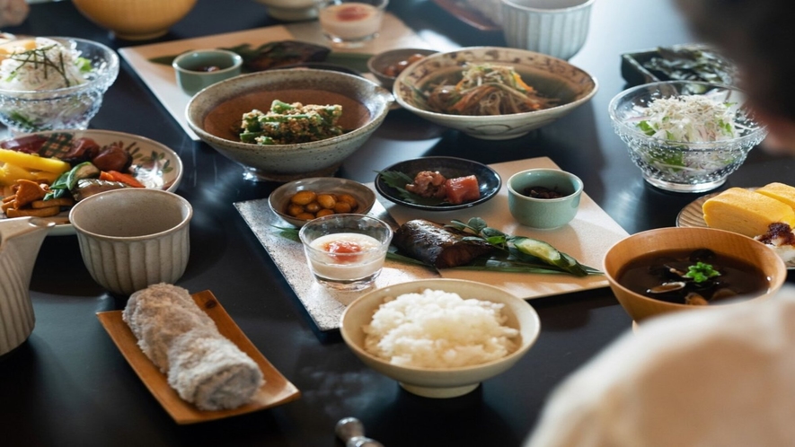 錦の花朝食