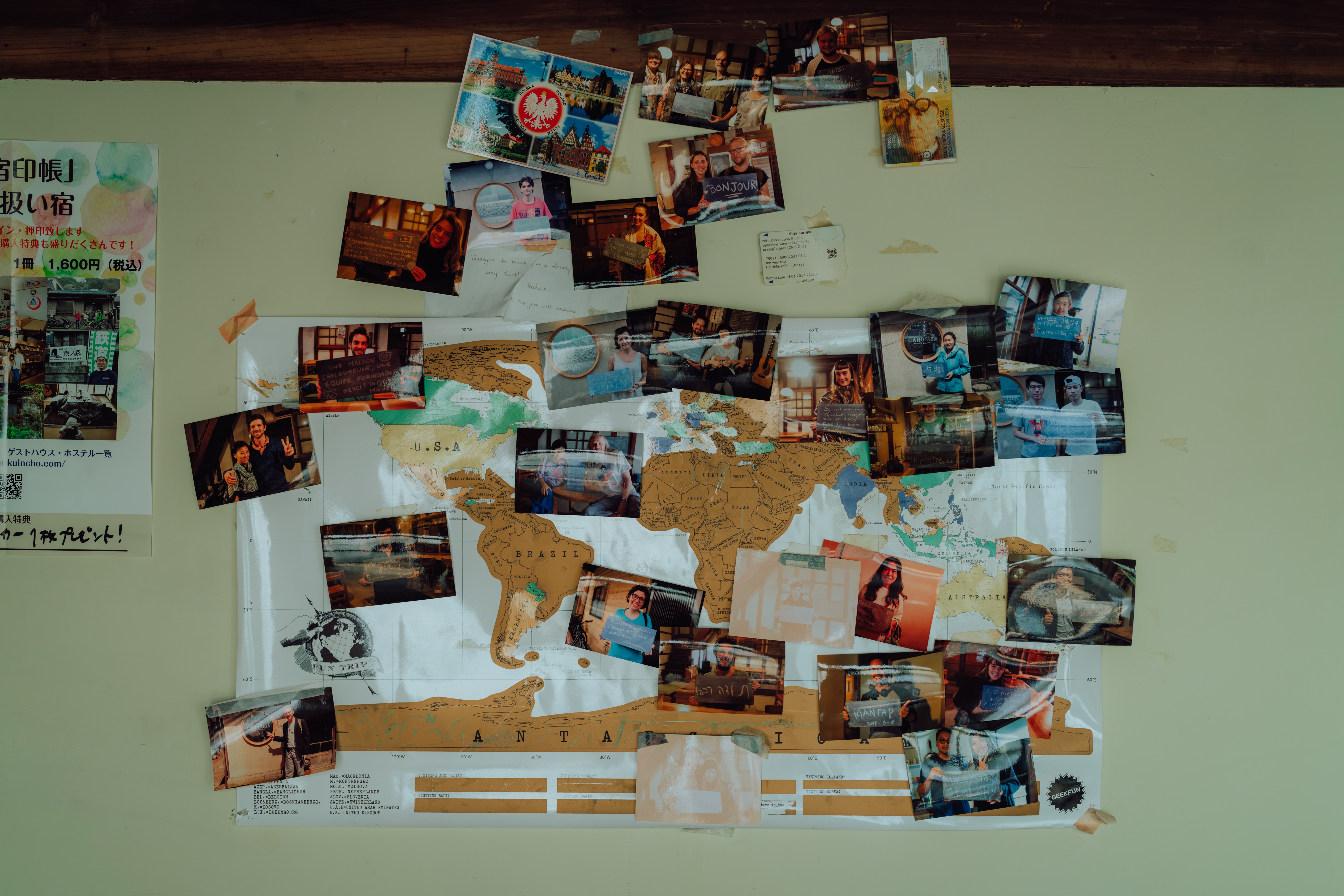 滞在ゲストの世界地図
