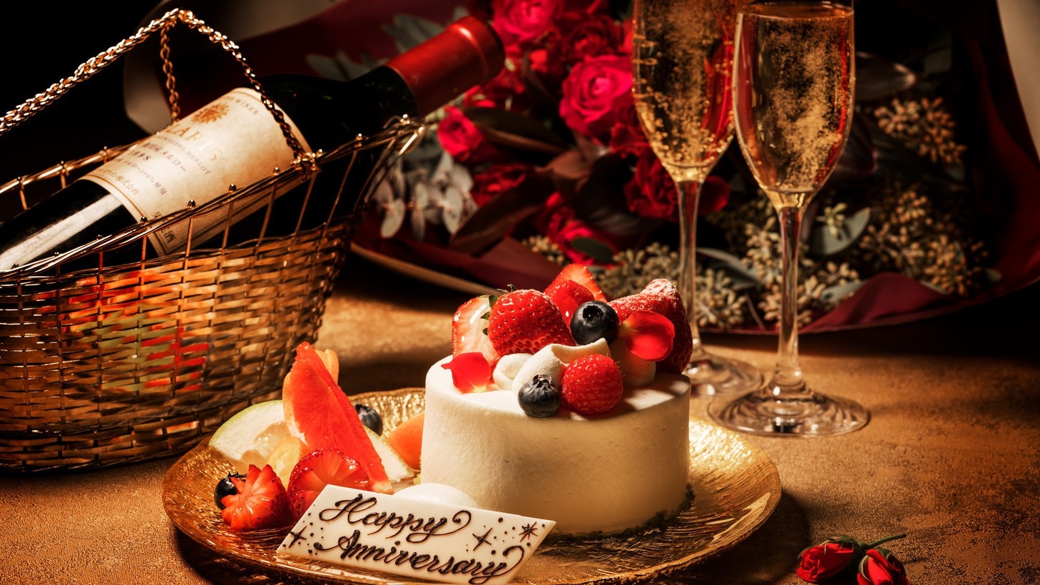【記念日ステイ ディナーコース＆シャンパン＆ケーキ付】大切な人との記念日をホテルでお祝いしませんか？