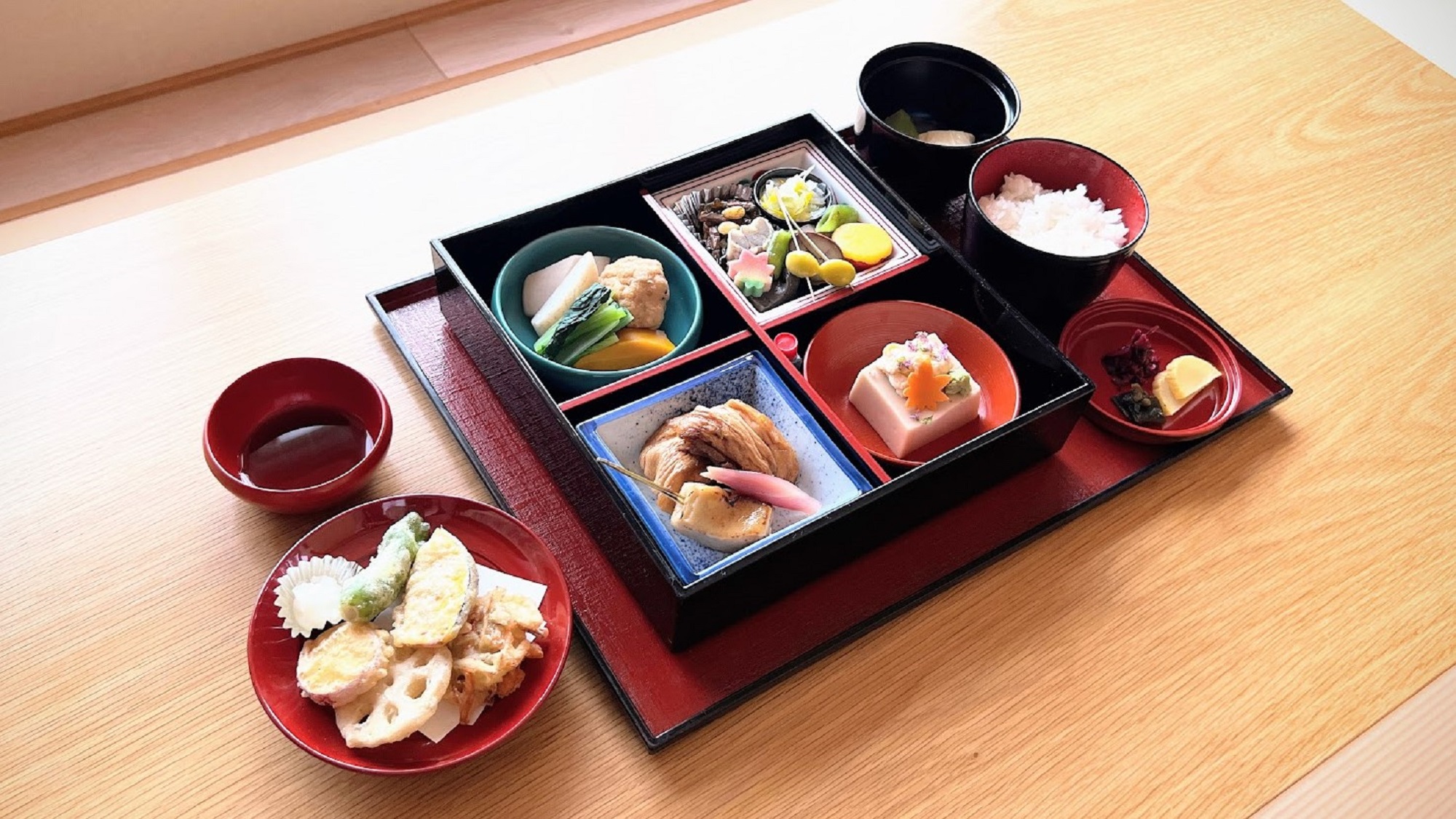 夕食　京の天ぷら精進御膳　2泊目