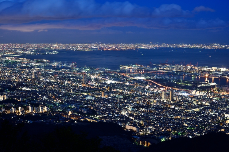 掬星台から見た神戸の夜景