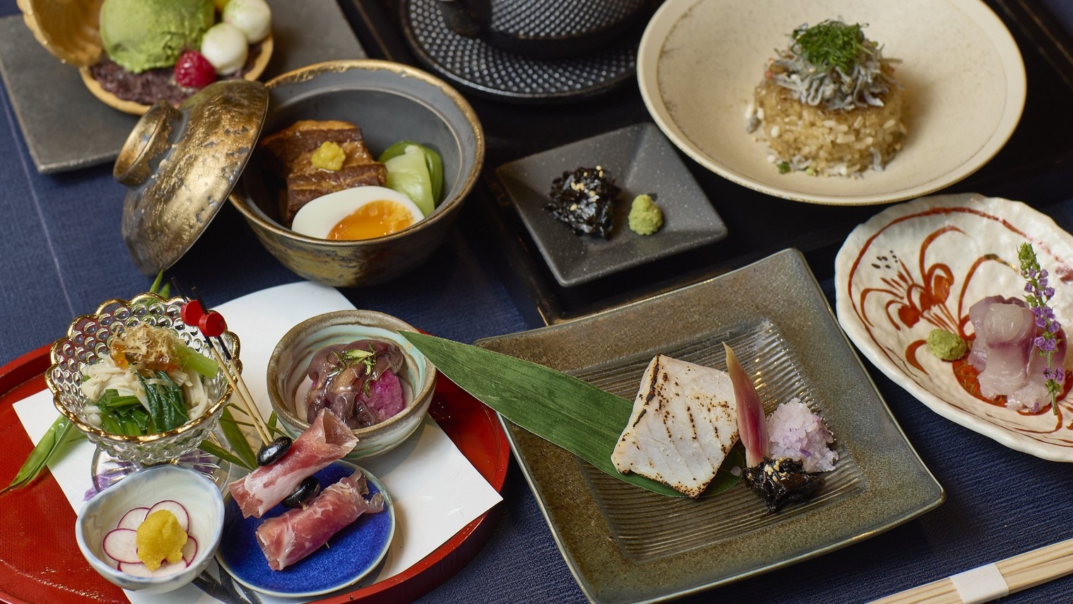 【和モダンコース｜ホテルディナー】拘りの空間で、地元産の食材を愉しむディナー【朝食無料】