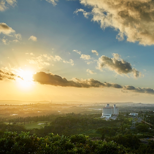 空から見たアンサ沖縄リゾート