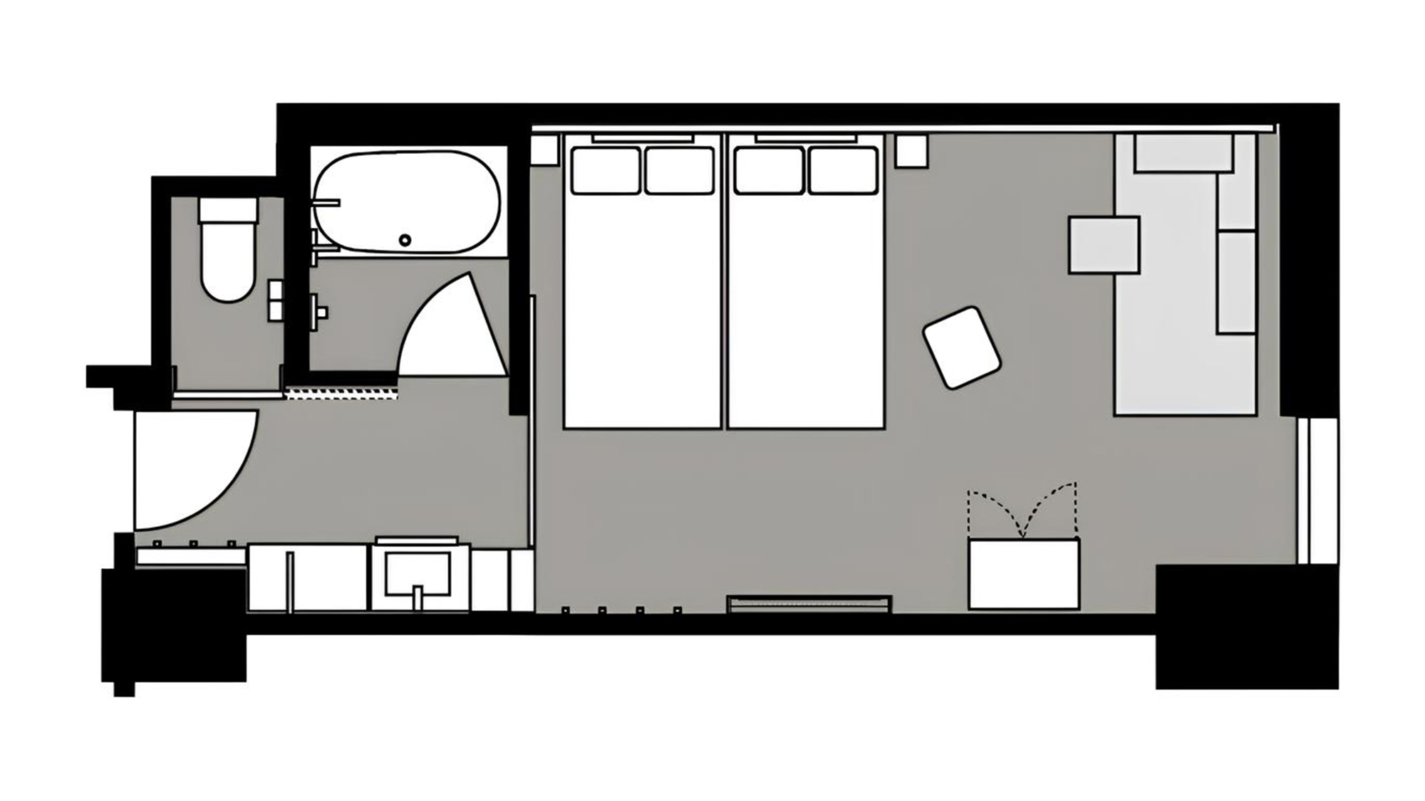 スーペリアツインルームレイアウト