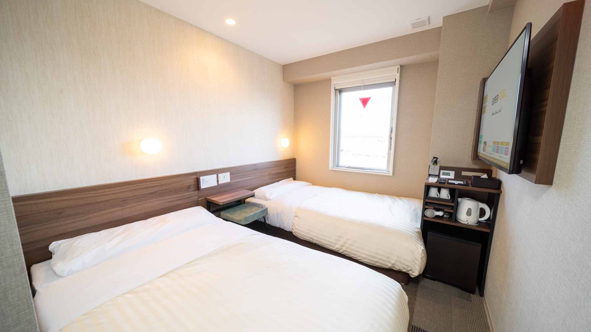 100㎝幅のベッドを2台ご用意♪