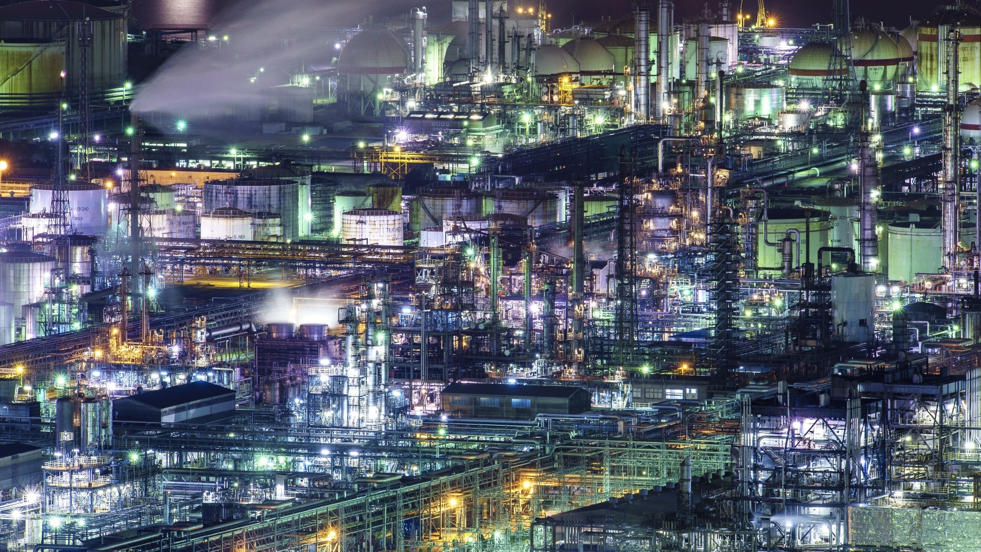 水島コンビナート　夜②