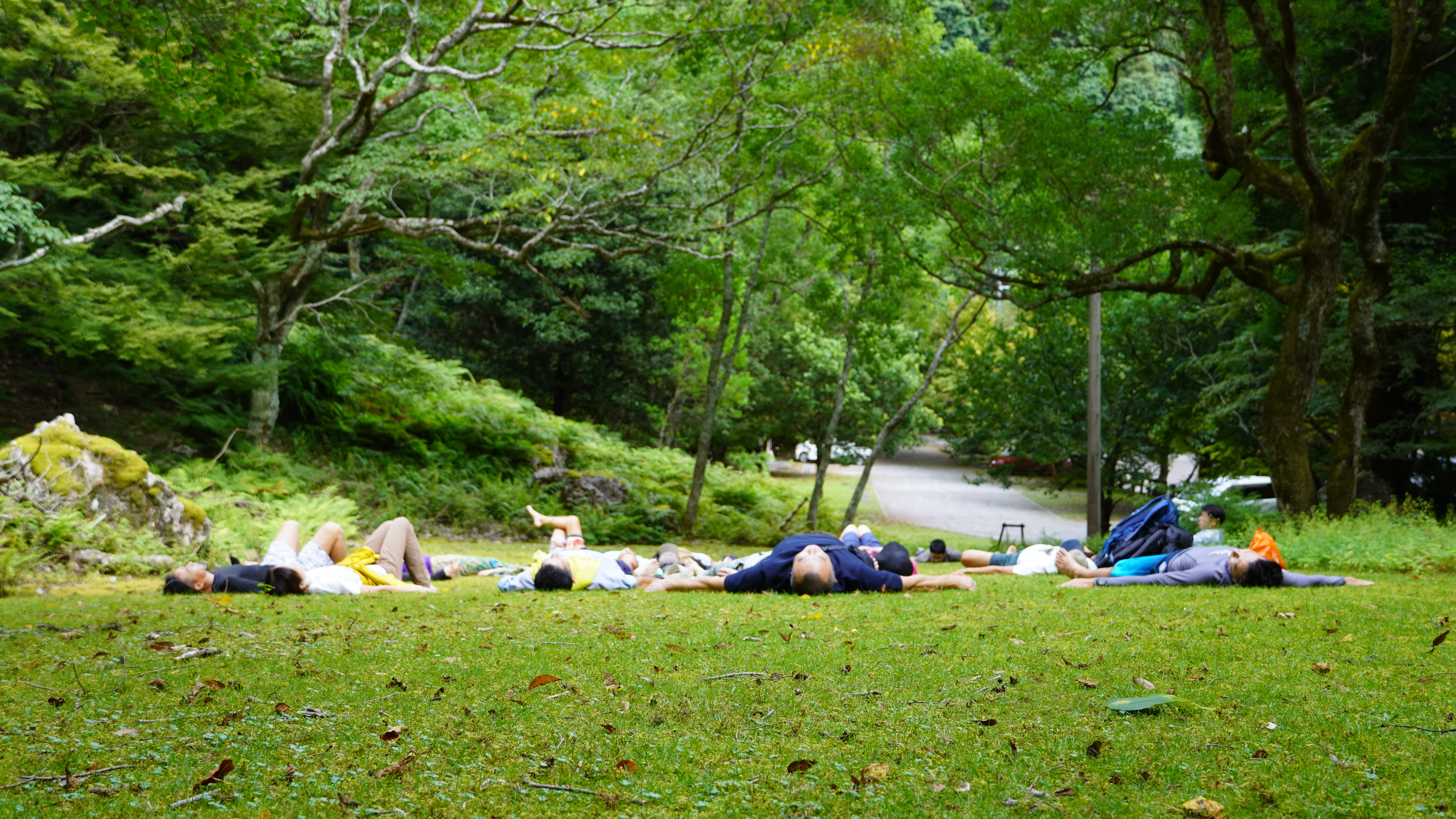 渓谷でリトリート