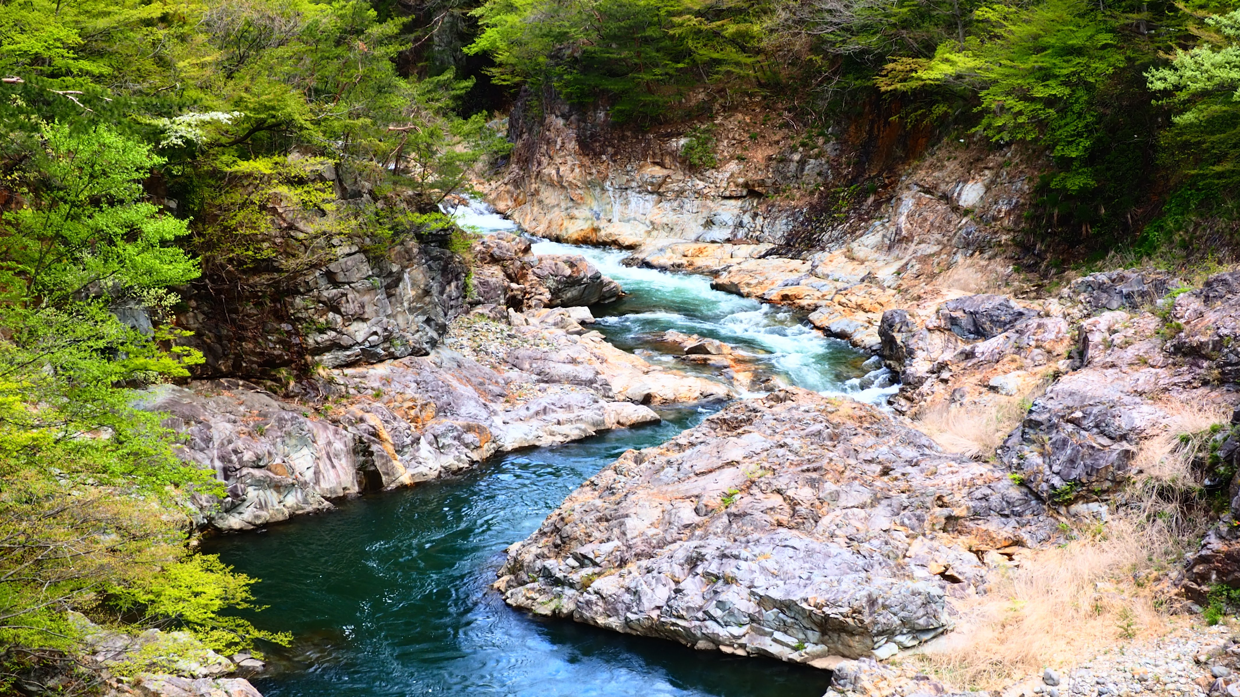 【周辺観光】鬼怒川温泉に続く川　当施設から徒歩圏内に位置しております。