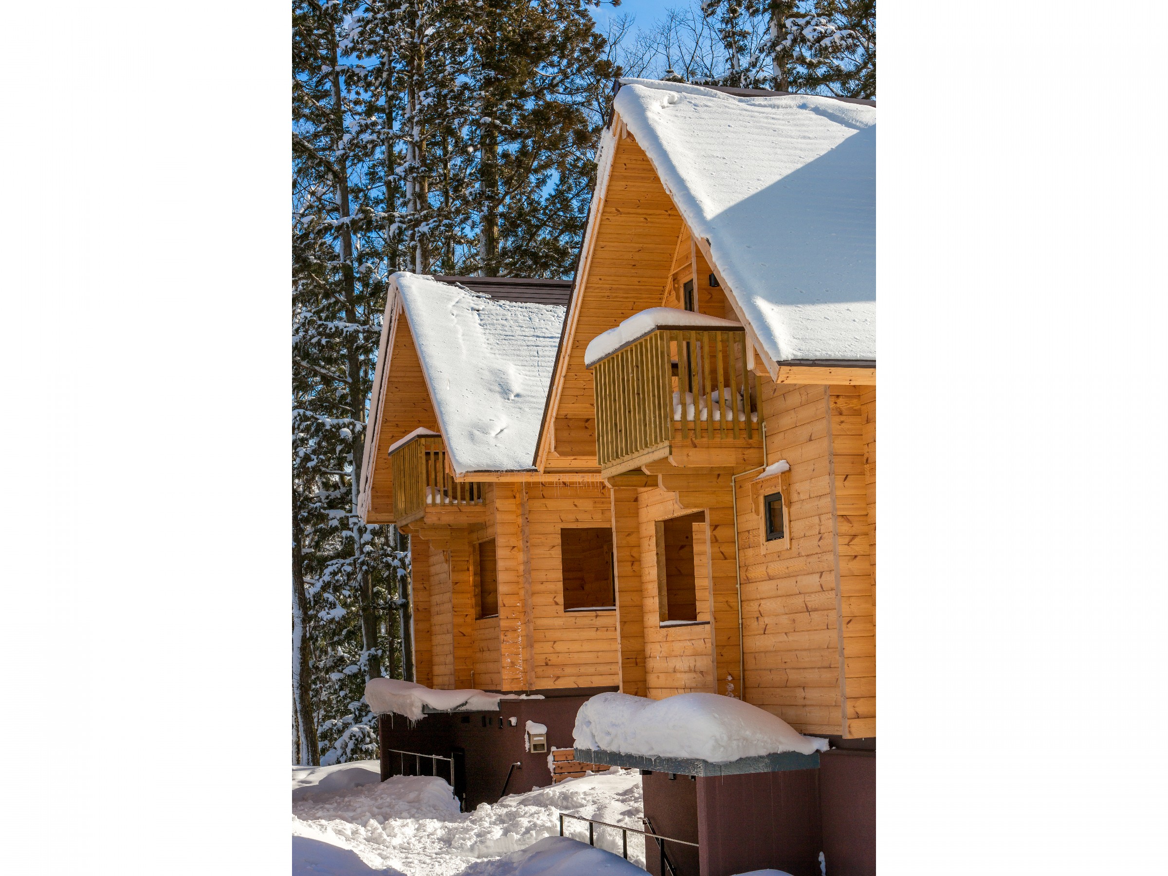 ウッズA棟（横から）冬