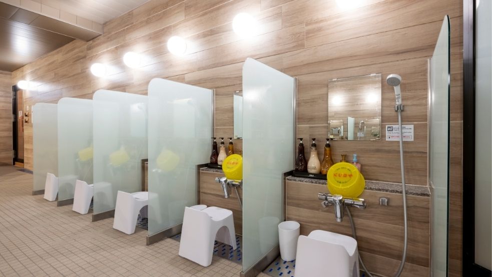 【4F女性大浴場】洗い場