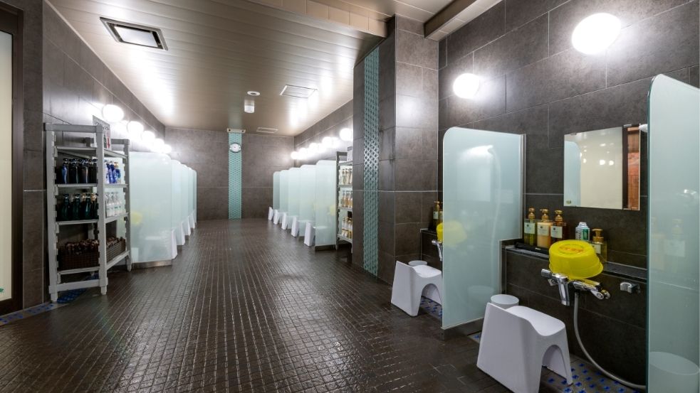 【6F男性大浴場】洗い場