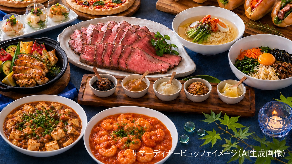 【8/9-16限定】夕朝食付◆サマーディナービュッフェとお子様わくわく体験プラン