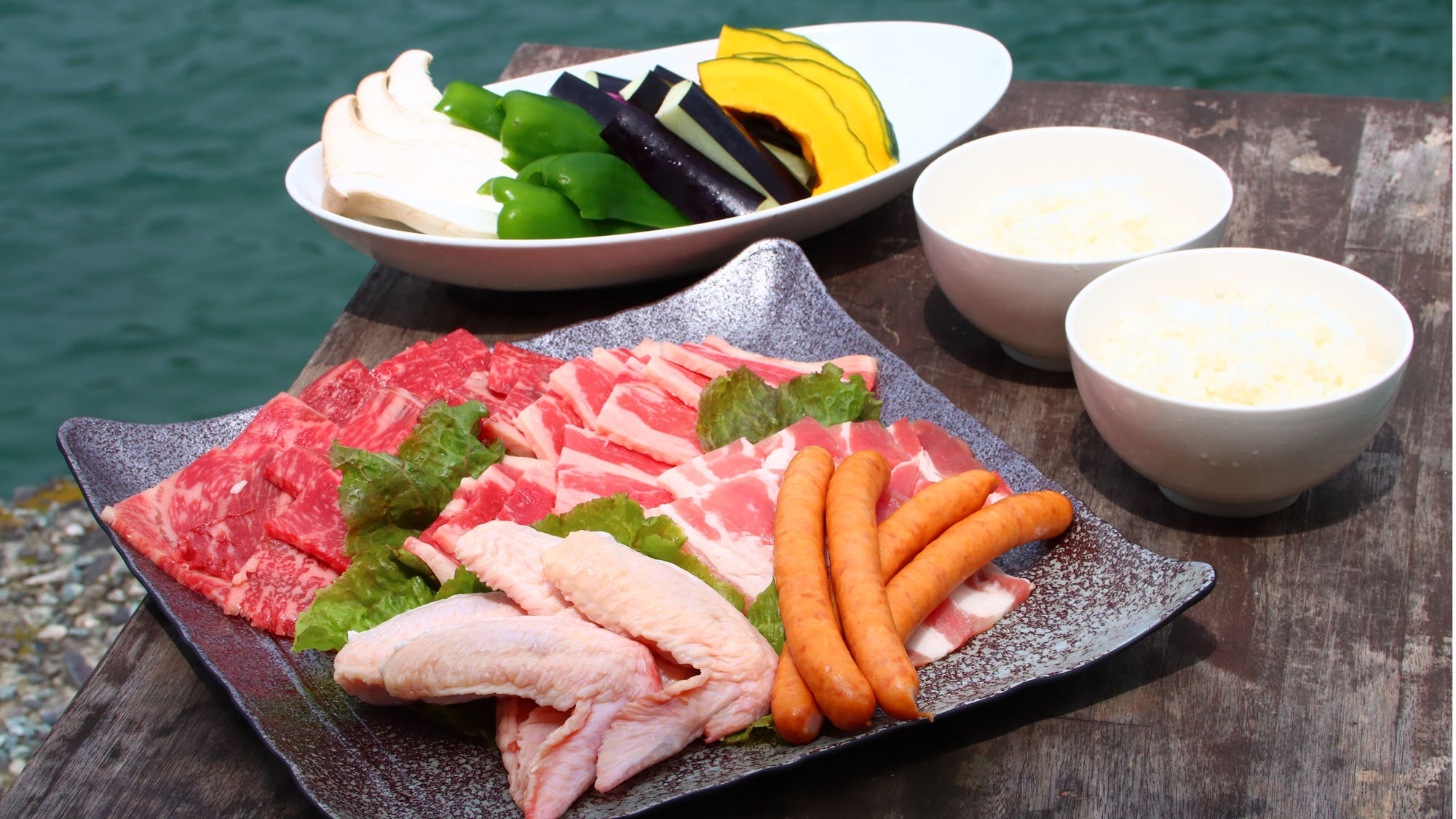 《一棟貸×2食付き》BBQ食材付き◆海の目の前で新鮮な食材をBBQ♪朝食サービス(軽洋食)