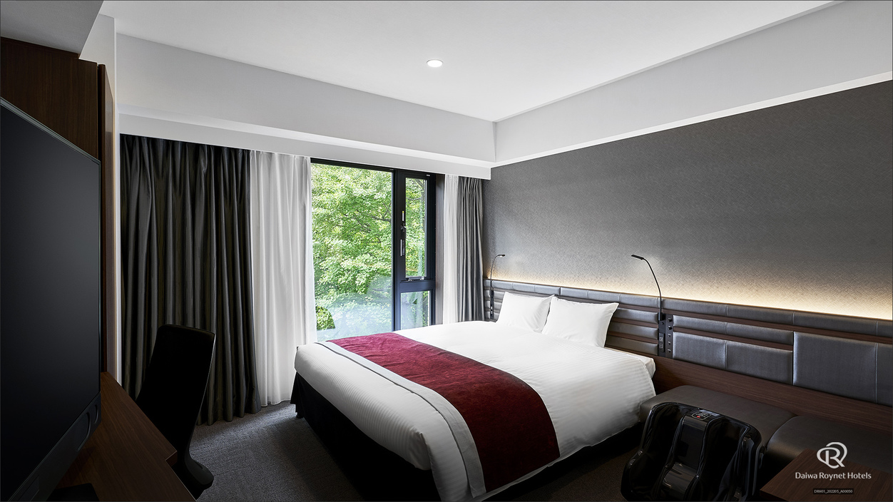 【禁煙】コーナーダブル（26.5平米、168cm幅ベッド）