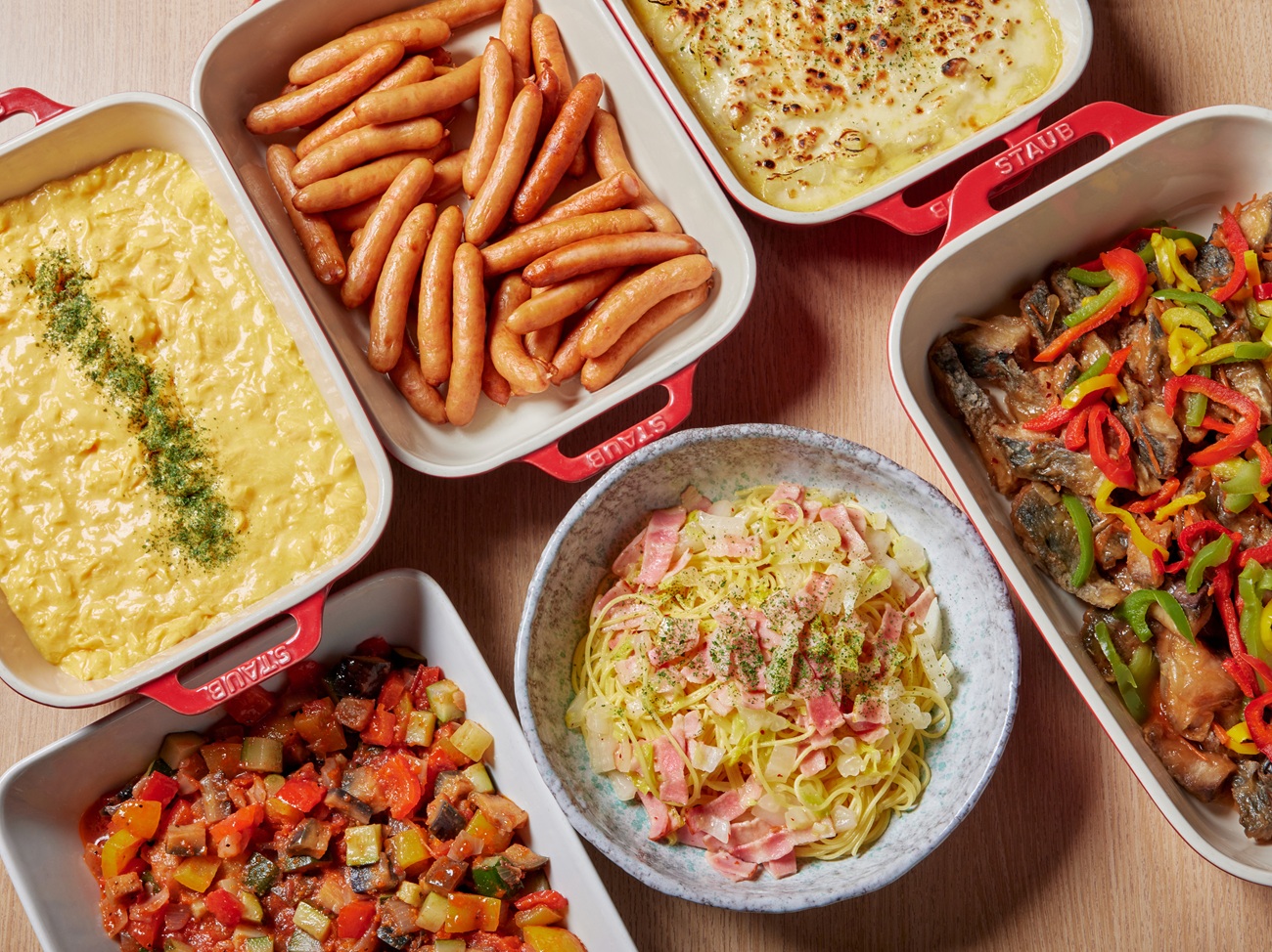 【朝食ビュッフェ】豊富な洋食メニューはご家族みんなで楽しめます。