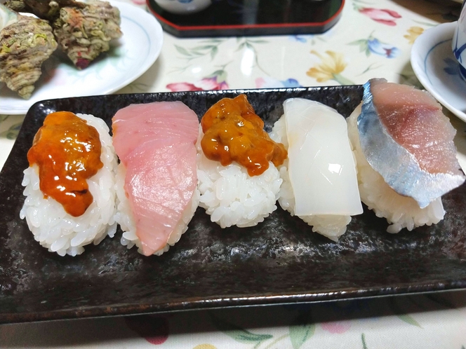 旬の魚を使ったお寿司