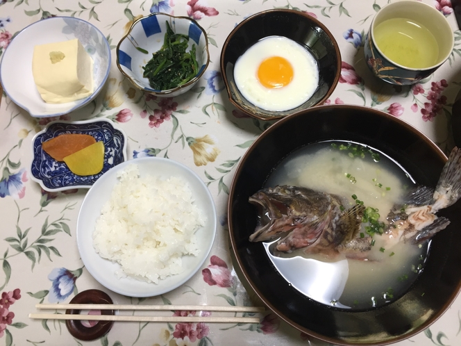 ご朝食一例　朝から栄養満点！