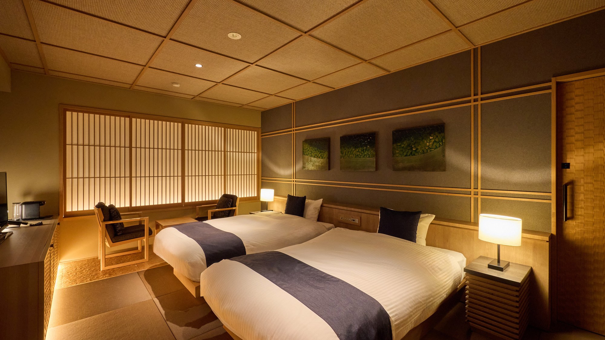 ・【ツインルーム 露天風呂付】寝心地にこだわったアスリープマットを使用しております