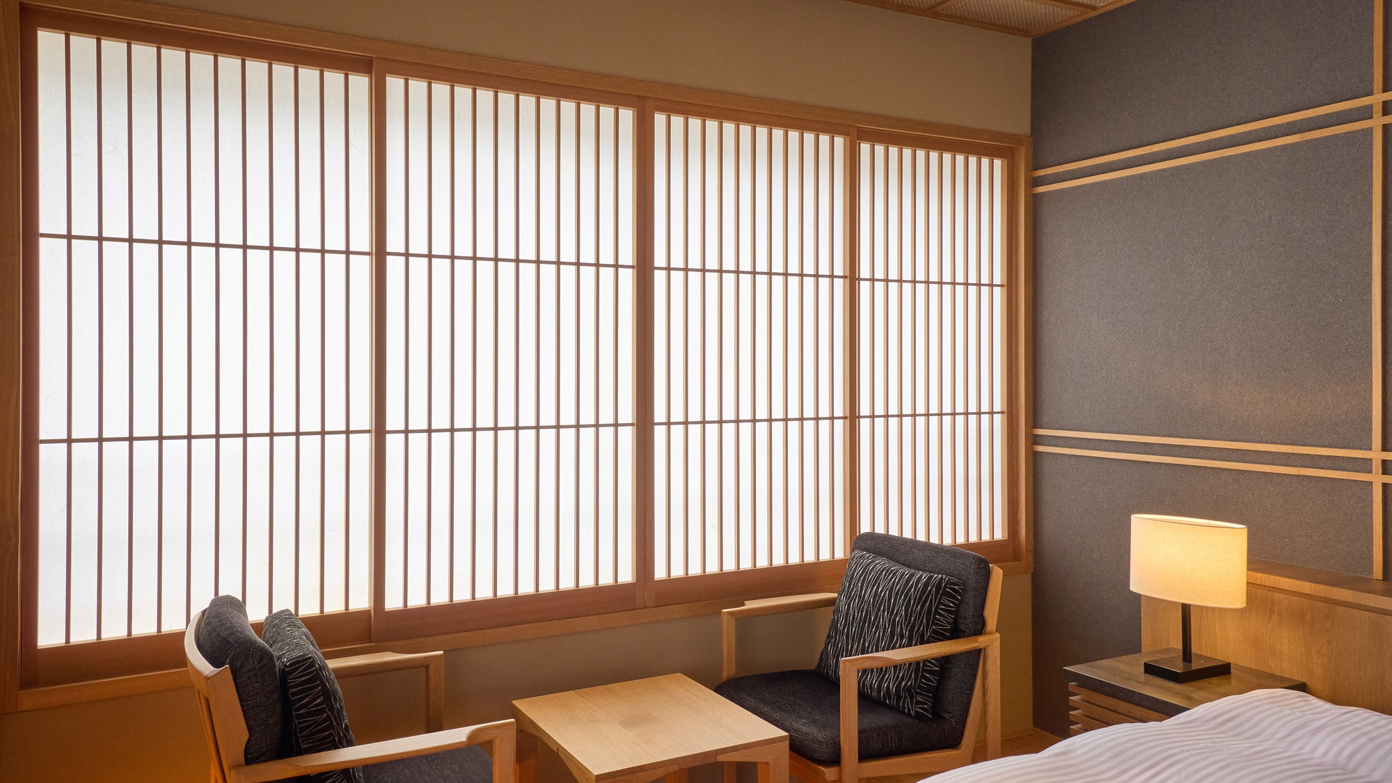 ・【ツインルーム 露天風呂付】やさしい木や竹の風合いが居心地のよさを演出します