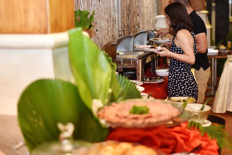 ビュッフェの朝食　一例