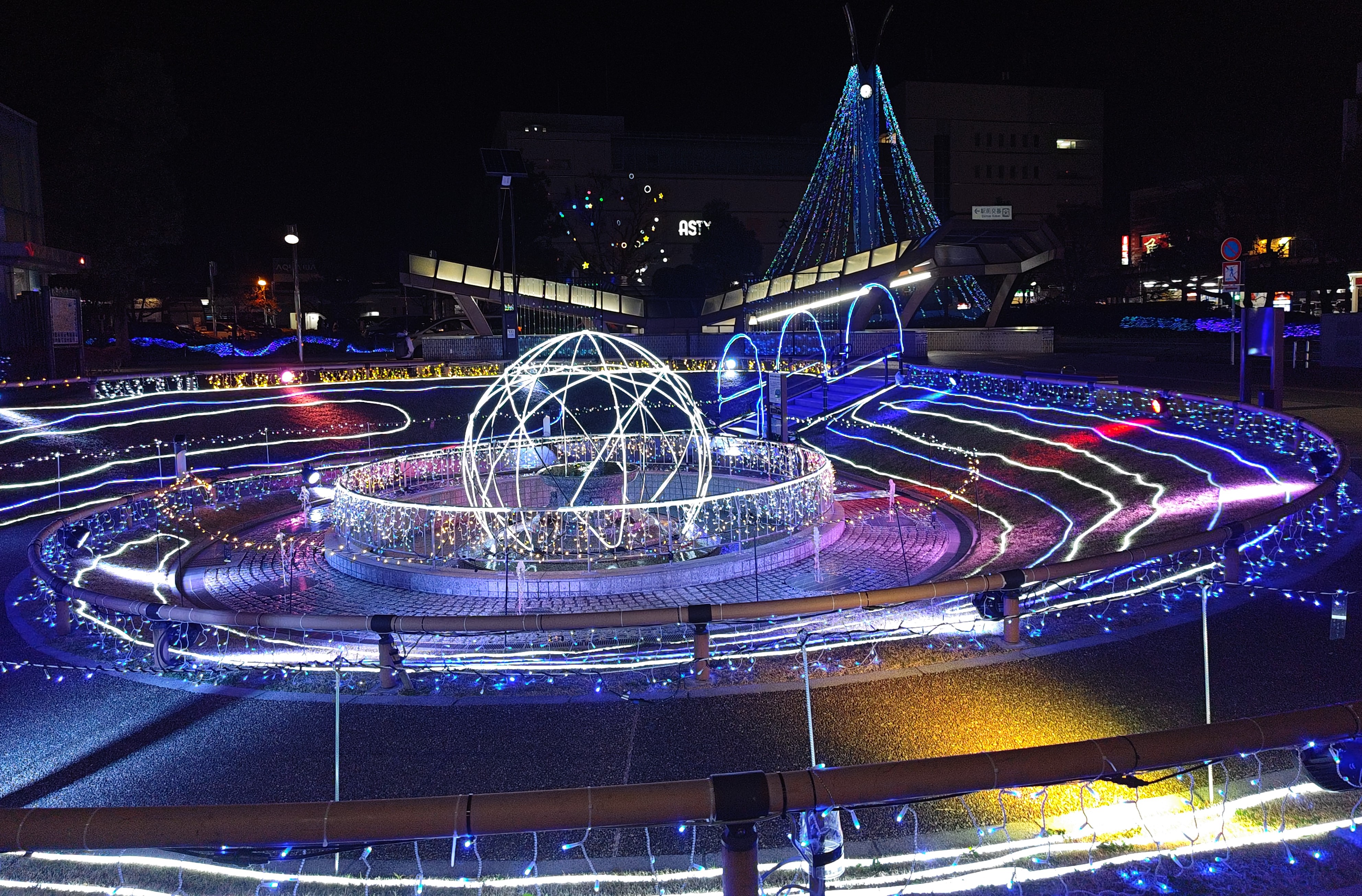 大垣駅南口噴水イルミネーション