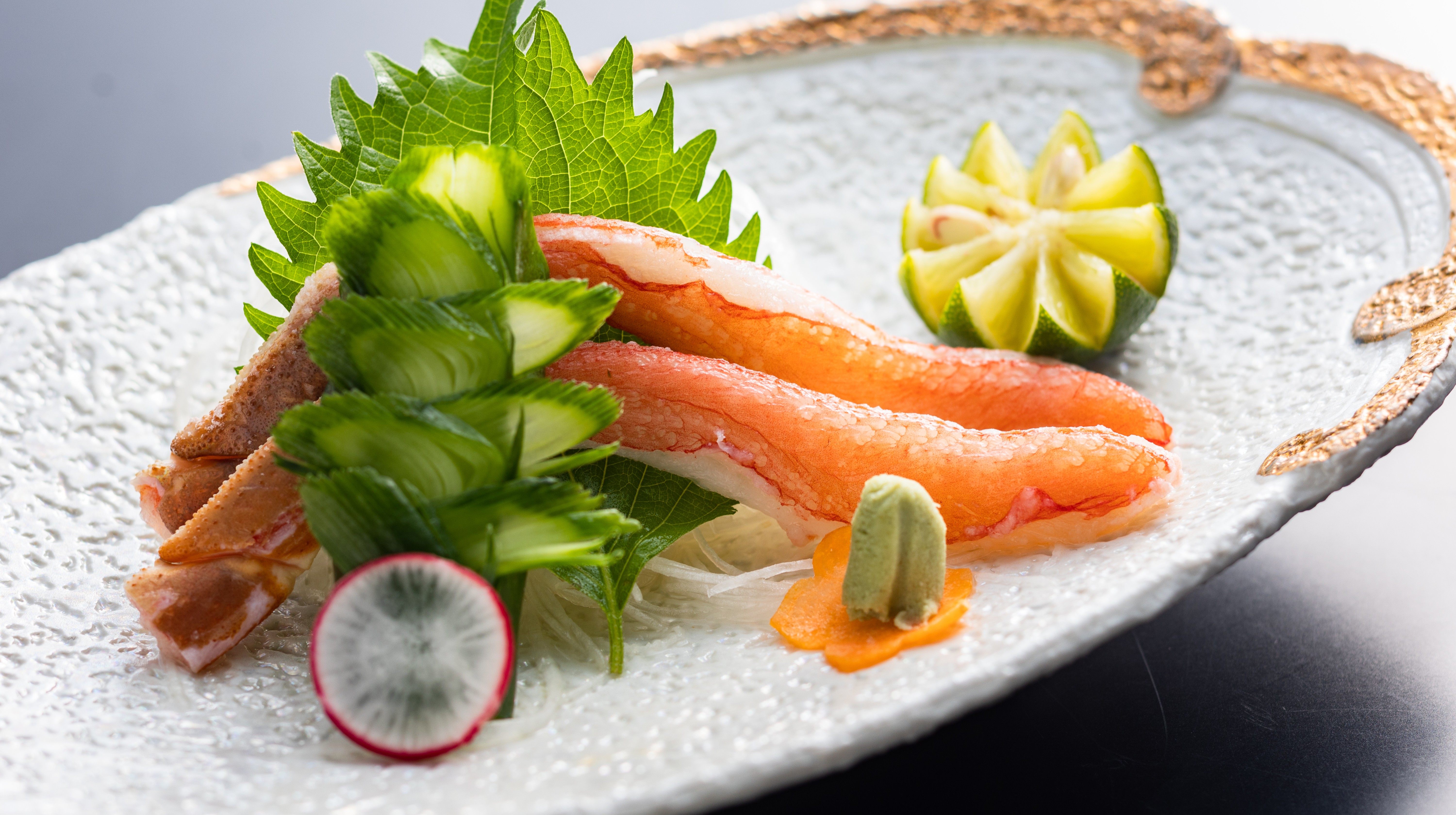 かに会席　かに刺し