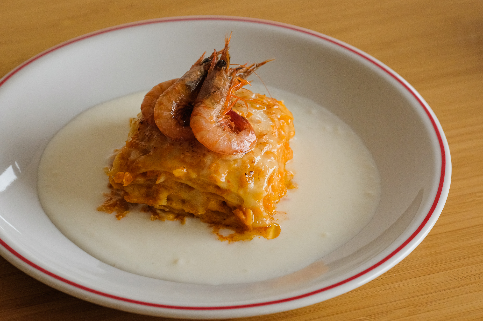 ラザニア-濃厚海老クリームソース