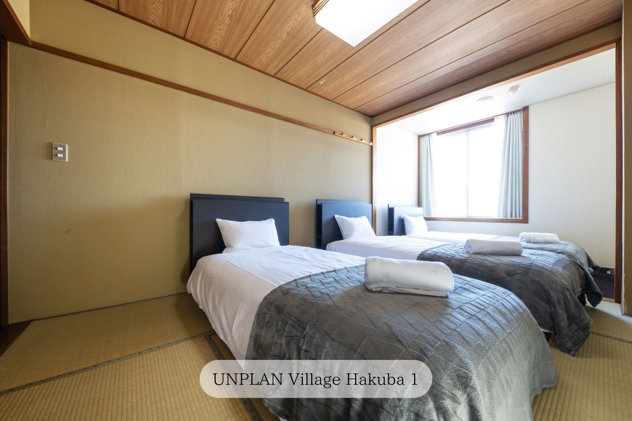 【unplan village hakuba】トリプルルーム（共有バスルーム）