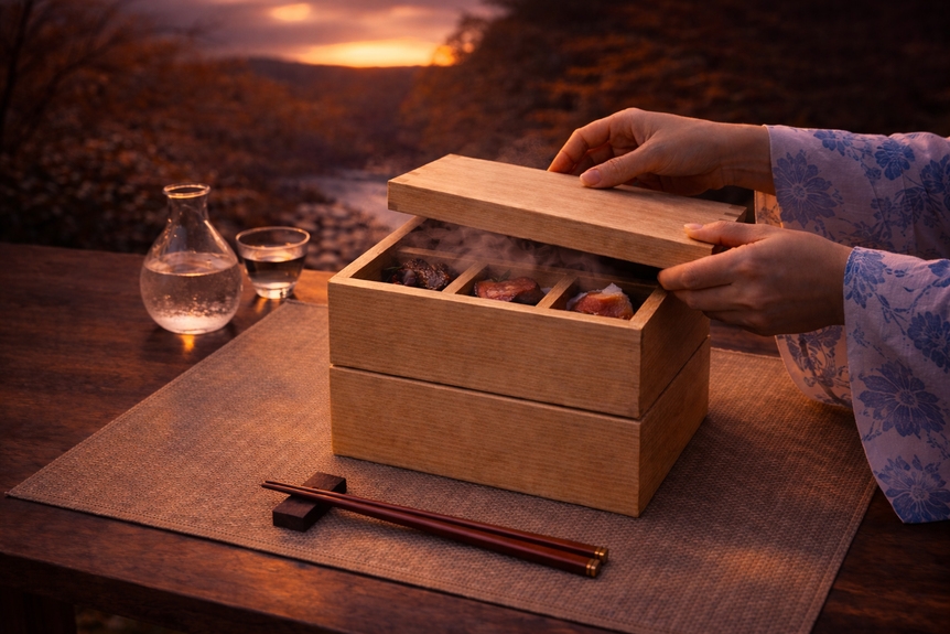 【人気NO.1】四万十川源流の宿｜名物「重箱会席」と貸切温泉を楽しむ1泊2食