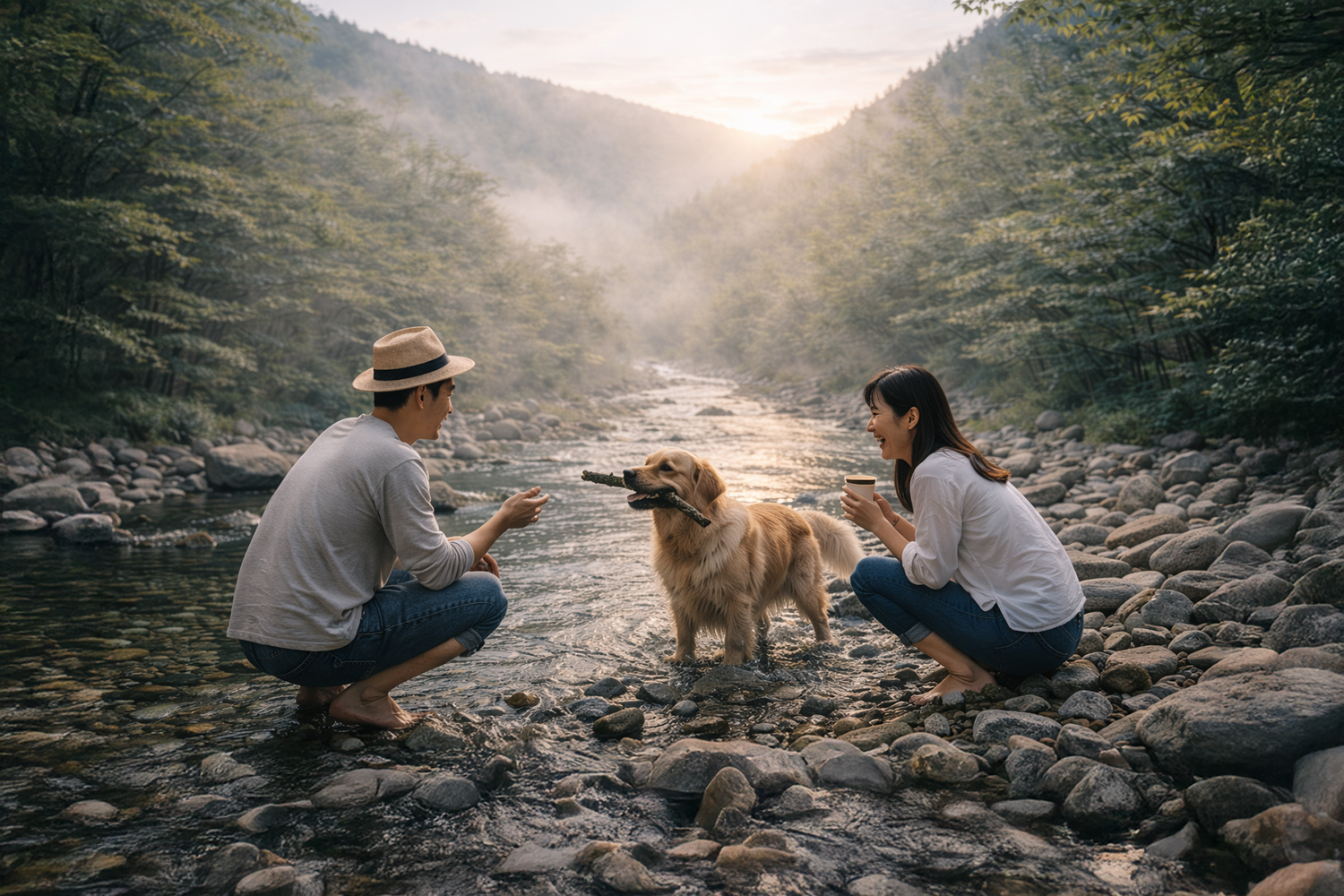 四万十源流のプライベート川原で存分にたわむれよう