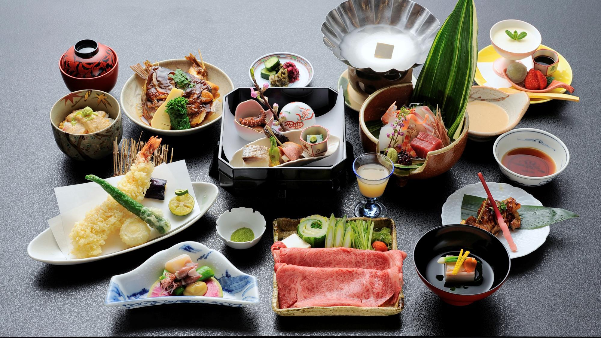 【夕食グレードＵＰ】幻の京都牛を贅沢にしゃぶしゃぶで食す♪『贅沢三昧極会席プラン』