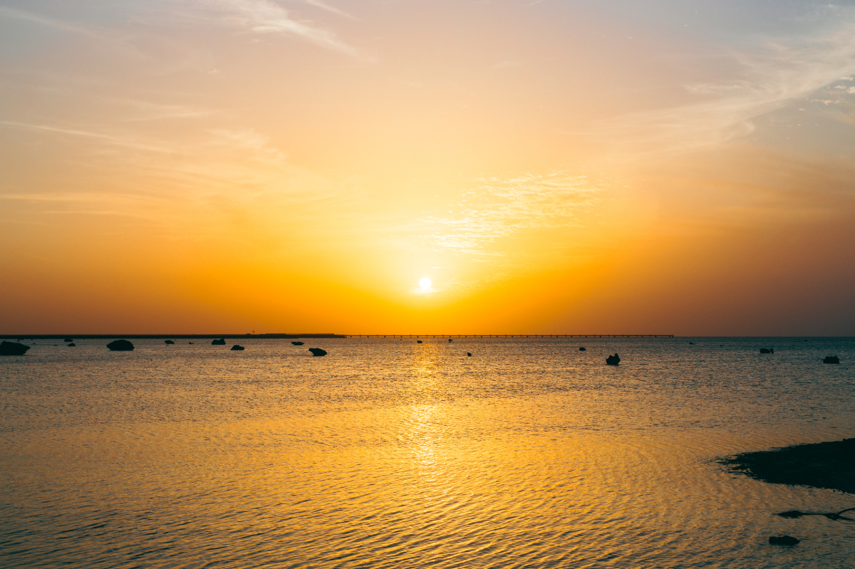 サンセット橋の上