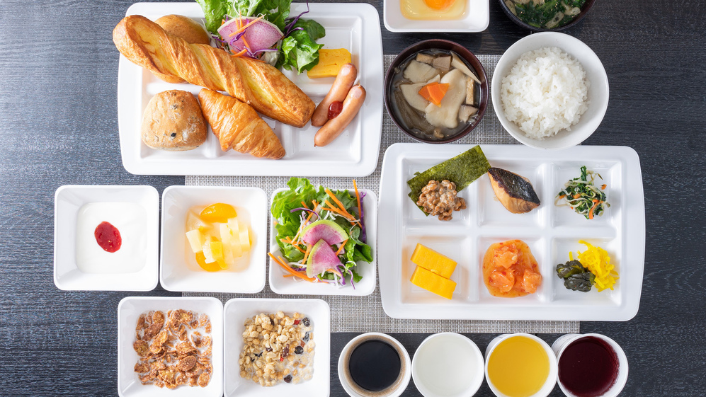 健康朝食盛り付けイメージ