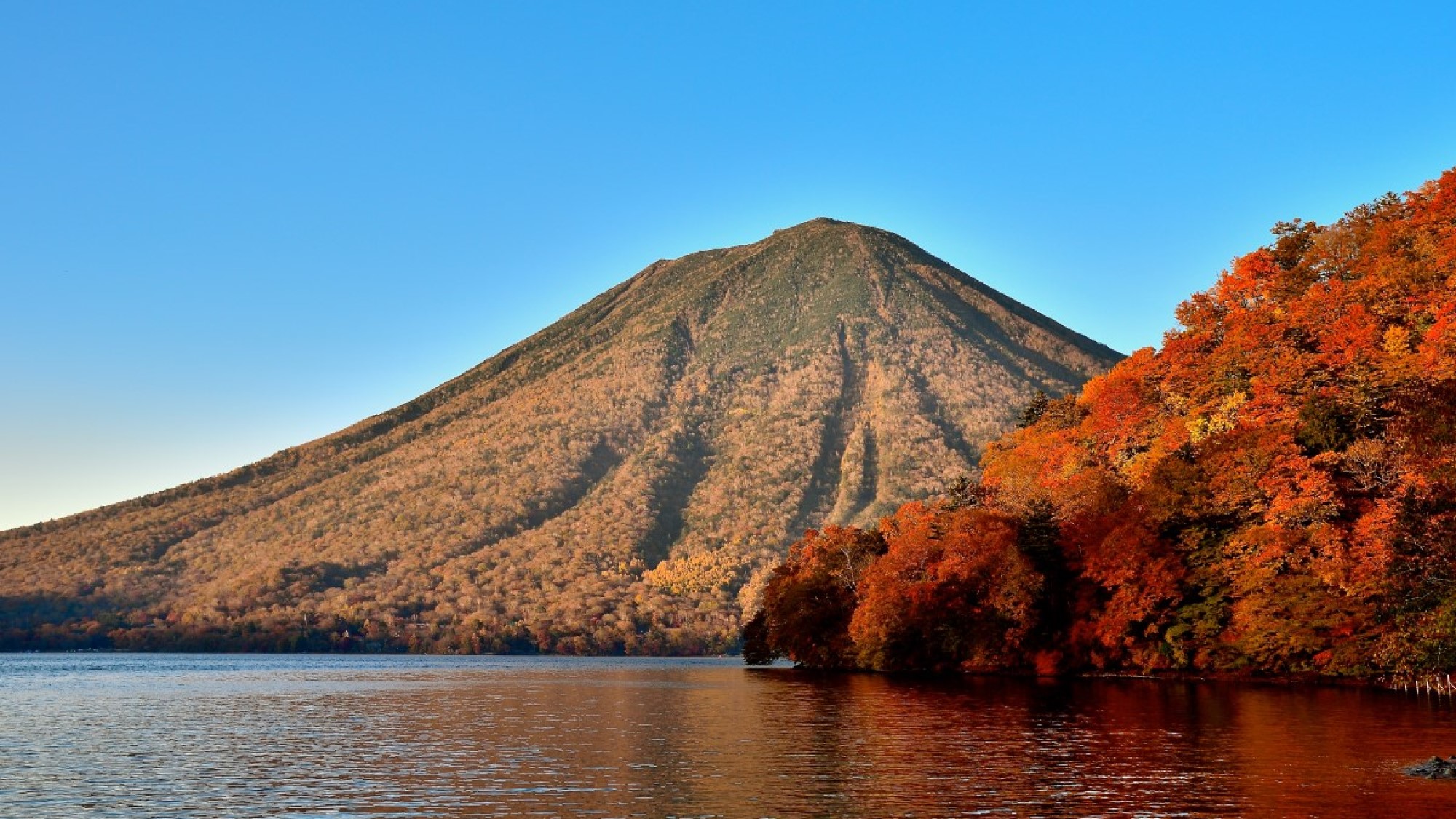 【周辺観光「中禅寺湖」／当館すぐ目の前】紅葉シーズンは観光客が多く訪れる