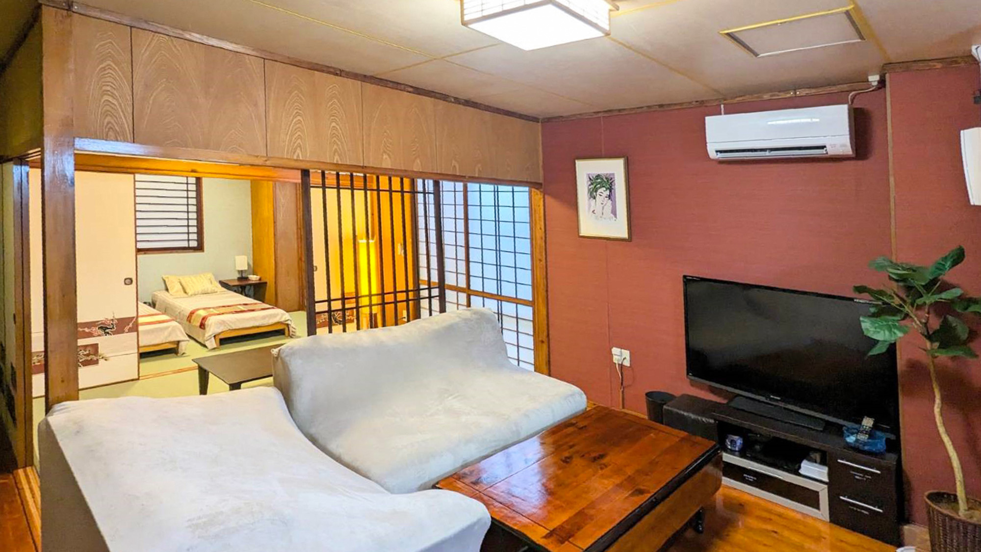 ・【2LDK個室（オキナワン）】大型テレビ付きでお部屋時間も楽しめます