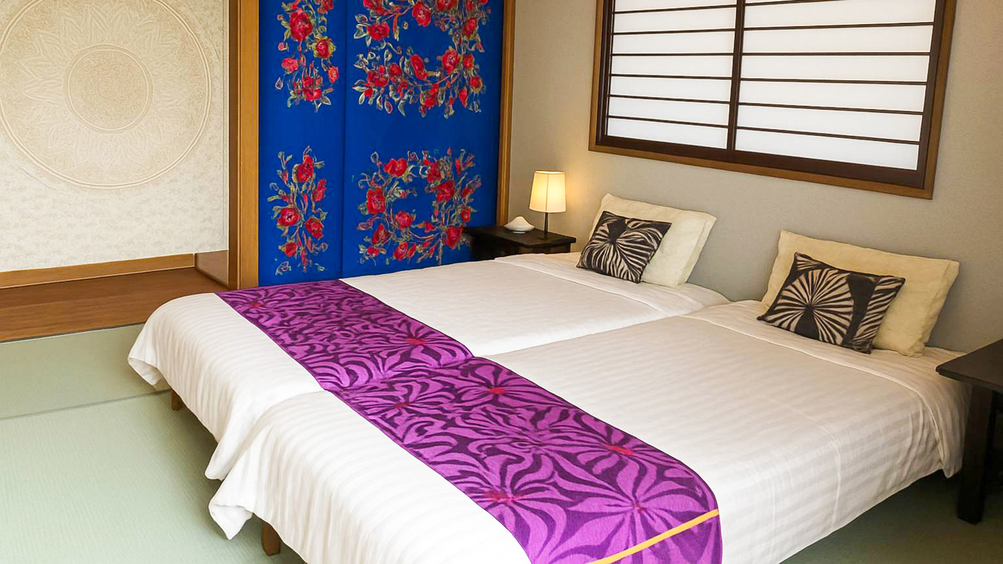 ・【2LDK個室（オキナワン）】リビングから続く解放感のある寝室で我が家のようにおくつろぎください