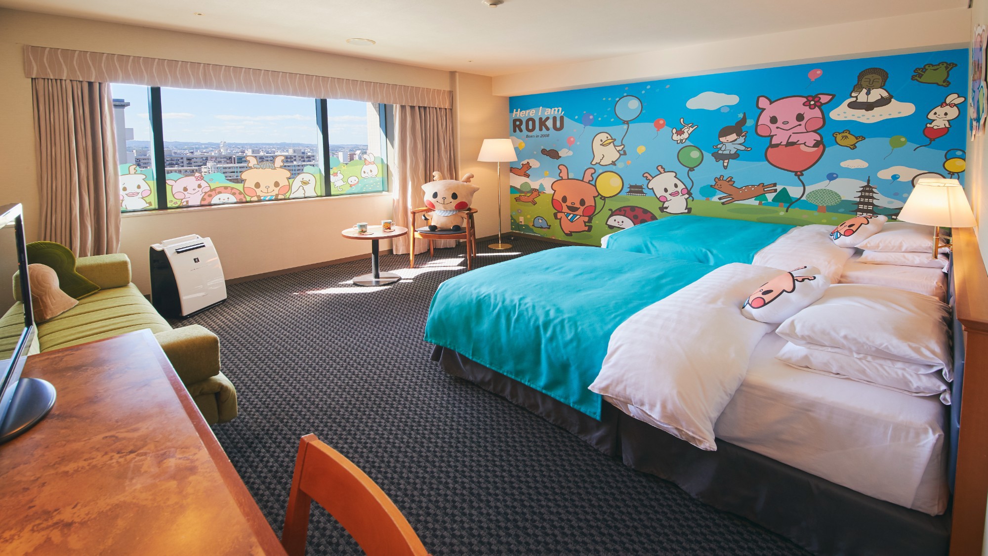 【1室限定レア部屋】★奈良生まれの鹿キャラクター「ROKU（ロク）」ちゃん部屋★／食事なし