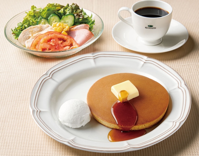 選べる朝食メニュー例（ホットケーキ）