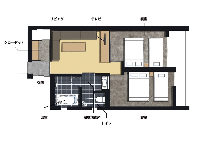 ファミリースイート間取り図