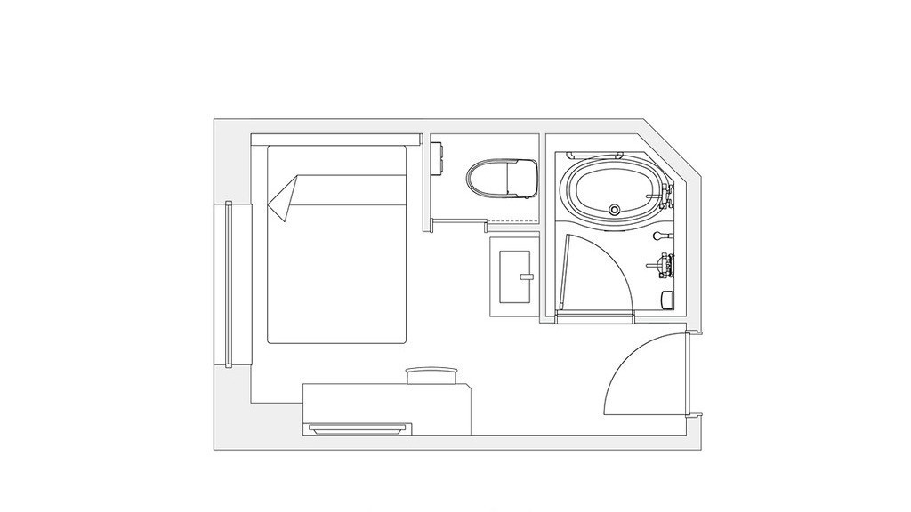スタンダードルームの見取図
